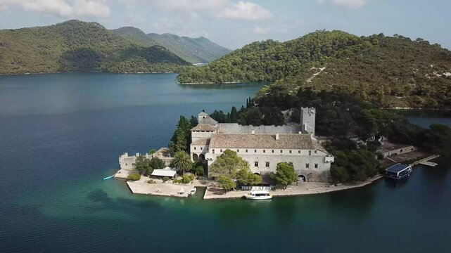 Mljet&rsquo;s Hidden Gem: St. Mary&rsquo;s Monastery Island Drone Footage