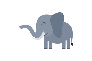Fototapeta premium Cute elephant vector illustration. Colorful wildlife animal drawing for kids, zoo posters, and books