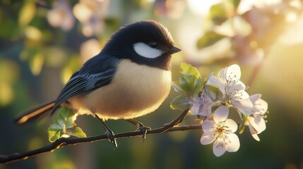 close up of bird is sitting on the bench in the nature, bird in the nature