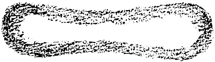 Grunge chalk, crayon texture abstract shape frame. Vector stock illustration isolated on background for design template text business presentation, highlight advertising, special offer.