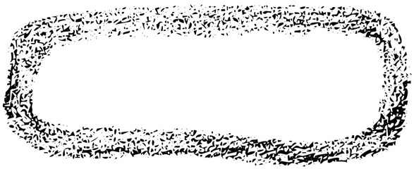 Grunge chalk, crayon texture abstract shape frame. Vector stock illustration isolated on background for design template text business presentation, highlight advertising, special offer.