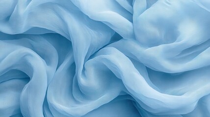 Obraz premium Light Blue Fabric Texture with Subtle Pattern