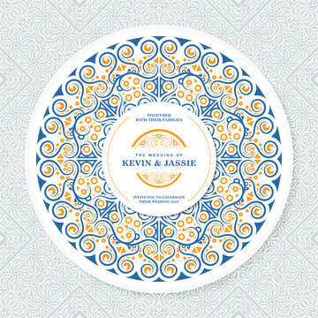 gradient retro wedding invitation template