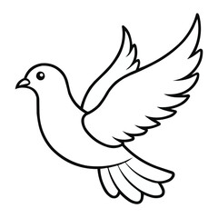 Obraz premium Peaceful Dove Coloring Page
