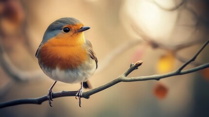 Fototapeta premium close up of bird is sitting on the bench in the nature, bird in the nature