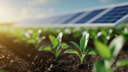 Sustainable Farming Innovation, agrivoltaics combines solar panels with crops, enabling simultaneous agricultural production and renewable energy generation on shared land.