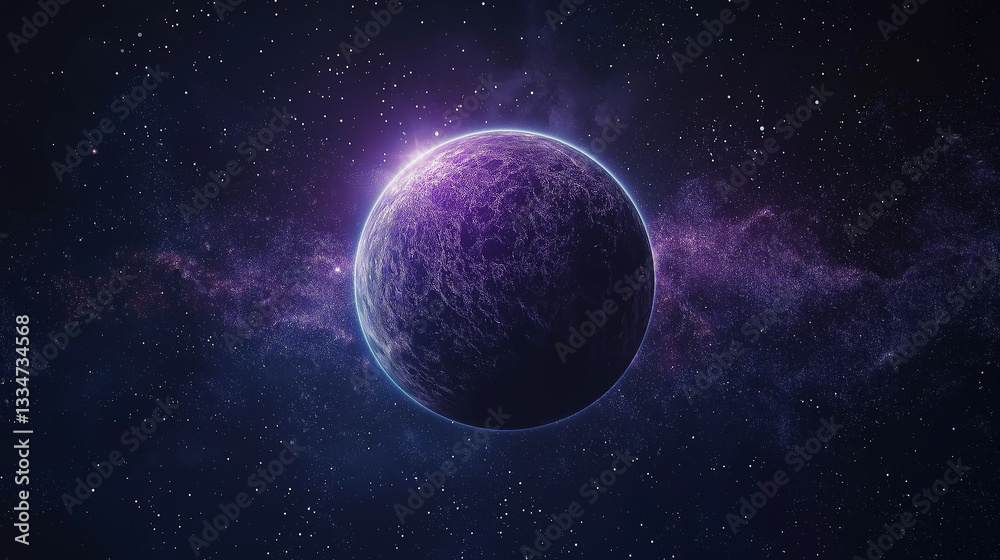 Canvas Prints celestial orb: an alluring planet suspended in the expansive canvas of the cosmos, radiating an ethe