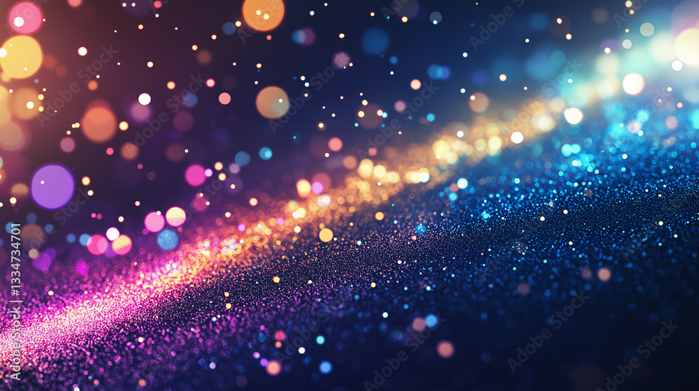 Canvas Prints cosmic dust dance: a mesmerizing image showcasing a vibrant cosmic display of sparkling dust particl