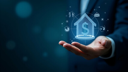 Hand Manipulating Holographic Financial Adjustment Tools for Enhanced Profit and Revenue Projections - Flexible Financial Planning Concept with Empty Space Background