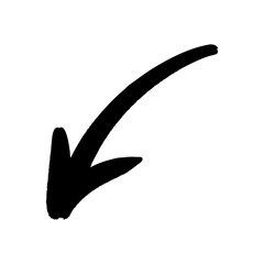 手書きの下向き矢印 下降