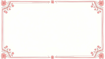 Sophisticated Floral Design: Elegant Border with Ample Copy Space for Wedding Invitations - Perfect Photo Stock Concept with Minimalist Left Side Space