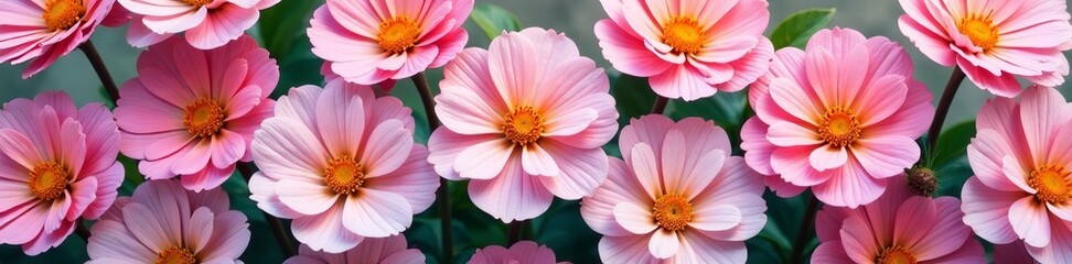 Fototapeta premium Close-up of delicate blooming flowers forming a seamless pattern for wallpaper, texture, feminine, design