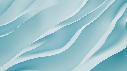 Obraz premium Soft blue flowing abstract waves representing a calming visual effect