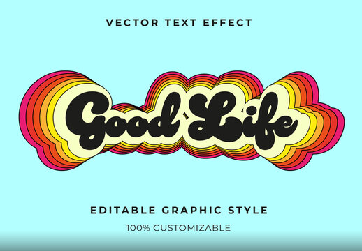 Red And Yellow Layered Font Retro Pop Text Effect