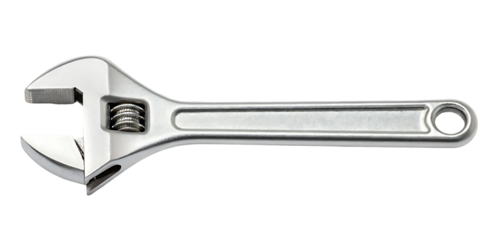 Adjustable wrench isolated on white background