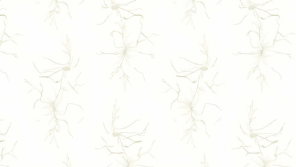 Botanical Anemone seamless pattern with detailed petals and green stems on white background concept as Detailed botanical Anemone flowers with lush green stems creating rich seamless pattern perfect f