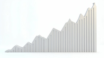 Fototapeta premium Transparent background growth stock diagram showcasing financial graphs and business investment market trade concept as A growth stock diagram on a transparent background displaying financial graphs a