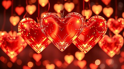 Glowing hearts