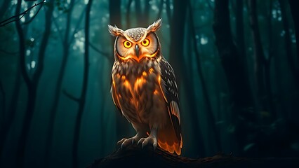 glowing owl