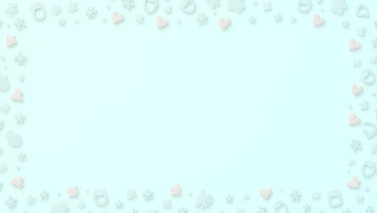 Minimalist World Health Day Frame: Clean Lines & Medical Symbols for Quotes with Empty Space on the Left - Perfect for Stock Photos and Health Awareness Designs