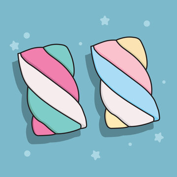 Coloful twister marsmallow vector images
