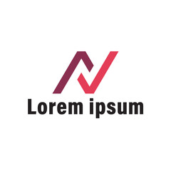 Modern and stylish N initial logo design with a clean and professional look