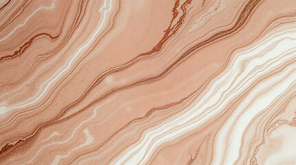 Obraz premium An elegant abstract marble fluid background with organic swirls in muted earth tones. The soft color blend creates a luxurious and calming aesthetic, Created with generative AI.