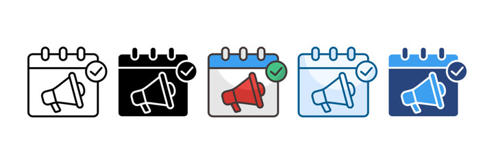 Content Marketing Strategy Icon Set Multiple Style Collection