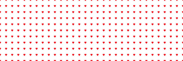 White Paper with Red Heart Pattern – Seamless Vector