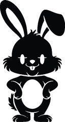 Easter Bunny, Easter Sunday, bunny premium silhouette vector template