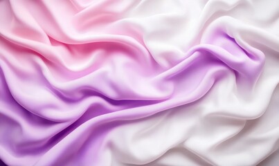 Fototapeta premium Pastel pink, purple, white gradient draped fabric background for design