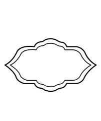 Frame clip art design on plain white transparent isolated background for card, shirt, hoodie, sweatshirt, apparel, tag, mug, icon, poster or badge