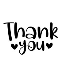 Thank you typography design on plain white transparent isolated background for card, shirt, hoodie, sweatshirt, apparel, tag, mug, icon, poster or badge