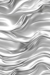 Shiny Silver Waves Texture With Clean Lines And Reflective Surface