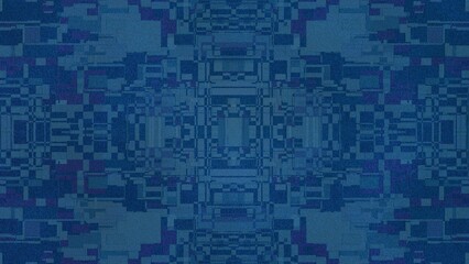 blue denim futuristic digital fabric with cyberpunk like embossed created by procedural 3D modeling texture and materials.