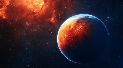 Fototapeta premium Mars: A Breathtaking Celestial View