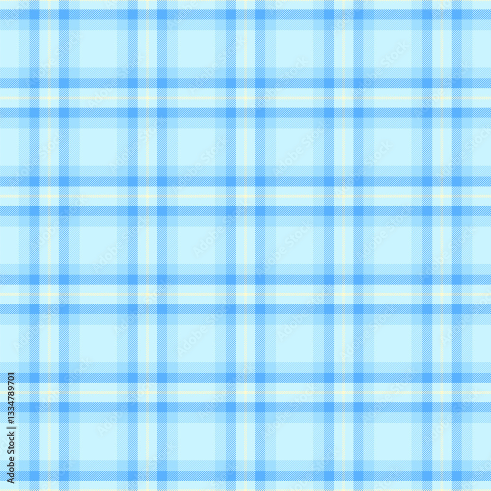 Wall mural plaid repeat pattern in light blue.gingham checkered tartan seamless pattern.geometric graphic vecto