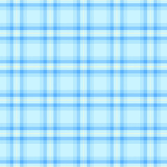 Plaid repeat pattern in light blue.Gingham checkered tartan seamless pattern.Geometric graphic vector illustration background design for fabric and print. 