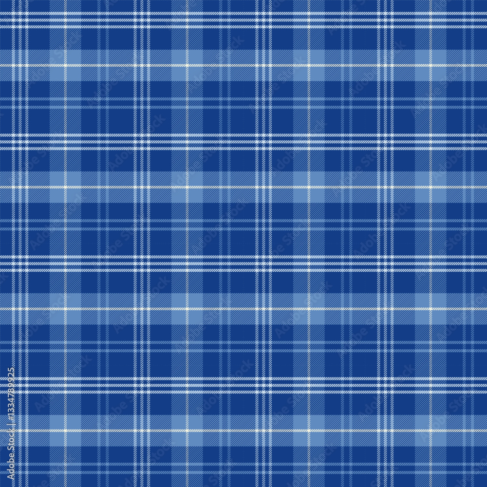 Poster plaid repeat pattern in blue.gingham checkered tartan seamless pattern.geometric graphic vector illu