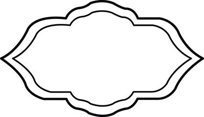 Frame clip art design on plain white transparent isolated background for card, shirt, hoodie, sweatshirt, apparel, tag, mug, icon, poster or badge