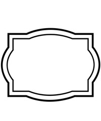 Frame clip art design on plain white transparent isolated background for card, shirt, hoodie, sweatshirt, apparel, tag, mug, icon, poster or badge