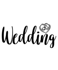 Obraz premium Wedding typography design on plain white transparent isolated background for card, shirt, hoodie, sweatshirt, apparel, tag, mug, icon, poster or badge