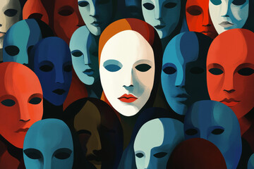 Collective Masks: A Crowd of Faces Hidden Behind Disguises