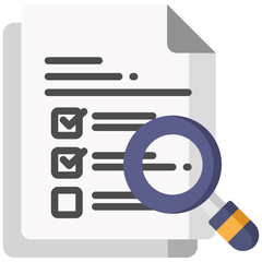 Inspection icon in Flat Color Style. Simple Vector Design. Simple Vector Flat Icon