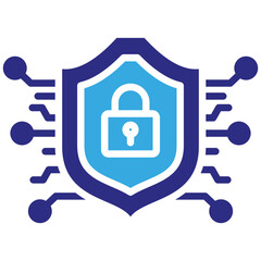 Cybersecurity icon in Glyph Dual Color Style. Simple Vector Design. Simple Vector Glyph Icon