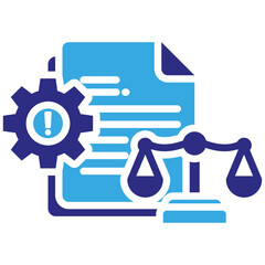 Risk Management icon in Glyph Dual Color Style. Simple Vector Design. Simple Vector Glyph Icon