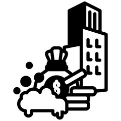 Money Laundering icon in Mix Filled Style. Simple Vector Design. Simple Vector Outline Filled Icon