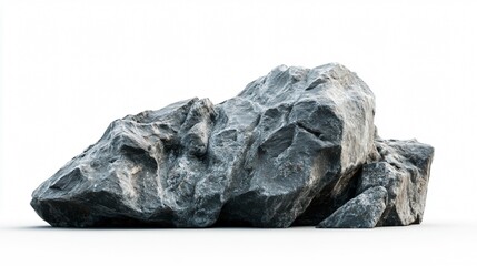 Natural Mountain Rock Isolated on White Background for Creative Design Projects