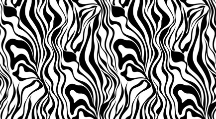 Seamless zebra pattern. Abstract geometric line pattern