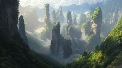 Majestic Zhangjiajie Mountains in China - A Nature Wonder